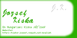 jozsef kiska business card